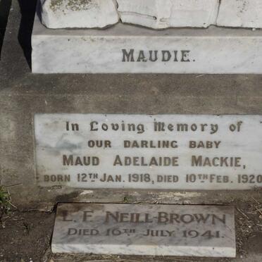 MACKIE Maud Adelaide 1918-192 :: NEILL-BROWN  L.F.-1941