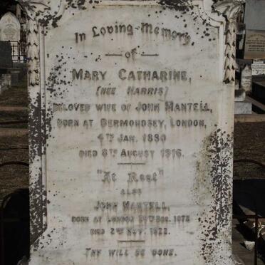 MANTELL John 1873-1922 &amp; Mary Catherine HARRIS 1880-1916