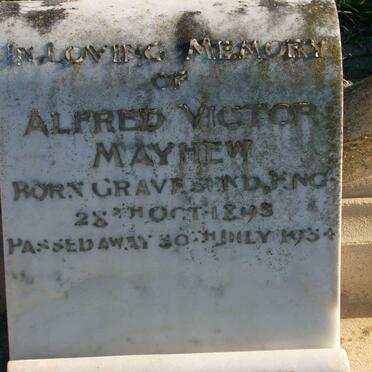 MAYHEW Alfred Victor 1893-1934