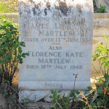 MARTLEW James Leyland -1934 &amp; Florence Kate -1948