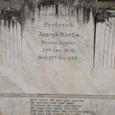 MARTIN Frederick Joseph 1870-1939