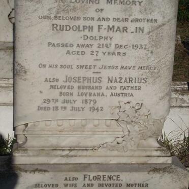 MARLIN Josephus Nazarius 1879-1942 &amp; Florence 1884-1948 :: MARLIN Rudolph F. -1937