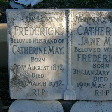 MAY Frederick 1872-1952 &amp;, Catherine Jane 1878-1961