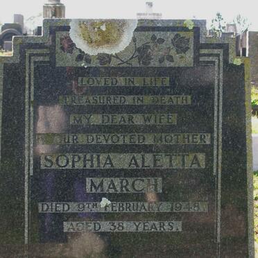 MARCH Sophia Aletta -1948