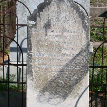 MANSSON John Peter -1902 &amp; Eliza Emily -1901 