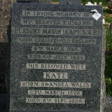 MASON Herbert 1866-1943 &amp; Kate 1876-1956