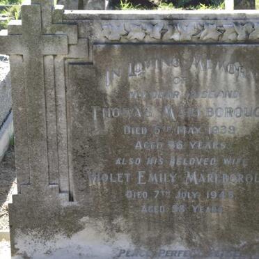 MARLBOROUGH Thomas -1939 &amp; Violet Emily -1945