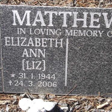 MATTHEW Elizabeth Ann 1944-2006