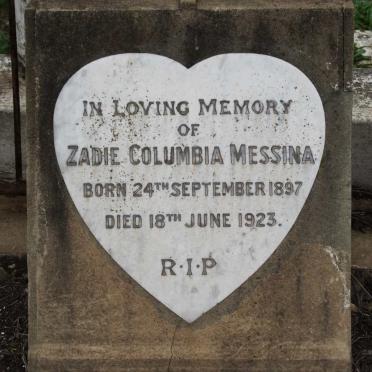 MESSINA Zadie Columbia 1897-1923
