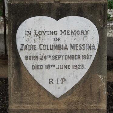 MESSINA Zadie Columbia 1897-1923
