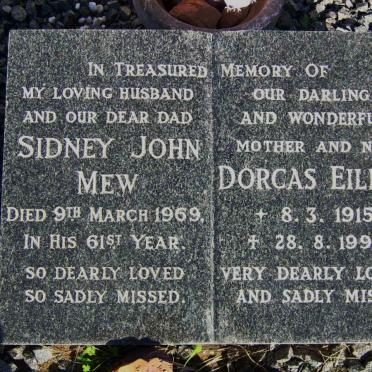 MEW Sidney John -1969 &amp; Dorcas Eileen 1915-1993