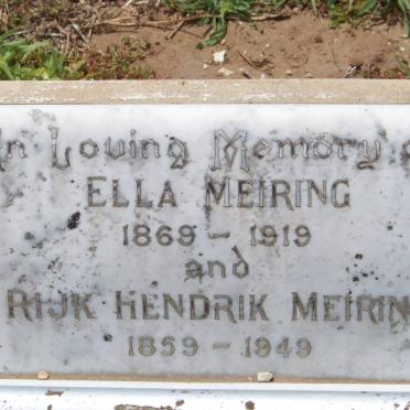 MEIRING Rijk Hendrik 1859-1949 &amp; Ella 1869-1919