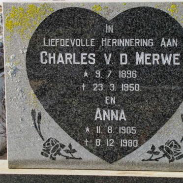 MERWE Charles, van der 1896-1950 &amp;  Anna 1905-1980
