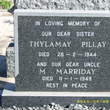 MERRIDAY M. -1949 :: PILLAY Thylamay -1944