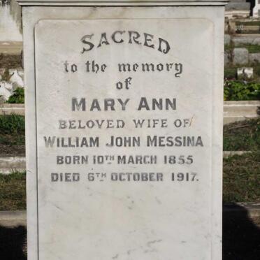 MESSINA Mary Ann 1855-1917