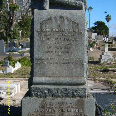 MORRIS Joseph Herbert -1935 &amp; Margaret Sim BILSLAND 1876-1959