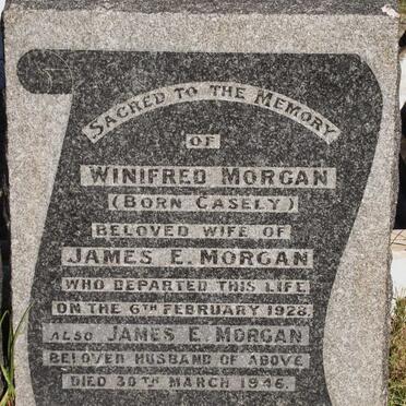 MORGAN James E. -1946 &amp; Winifred CASELY -1928