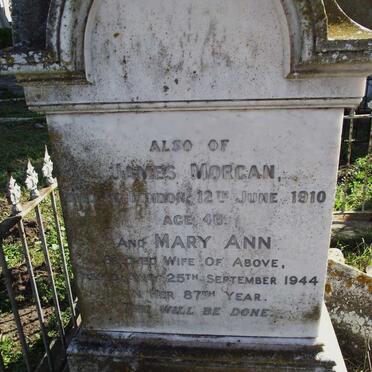 MORGAN James -1910 &amp; Mary Ann -1944