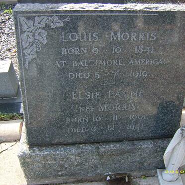 MORRIS Louis 1841-1919 :: PAYNE Elsie nee MORRIS 1901-1941