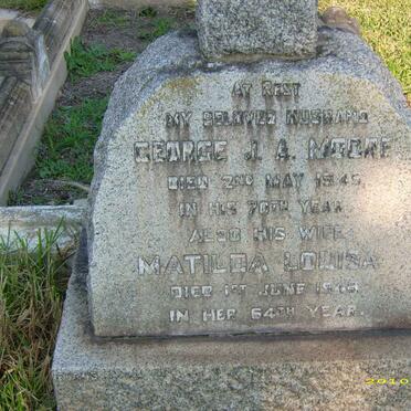 MOORE George J.A. -1945 &amp; Mathilda Louisa  -1948