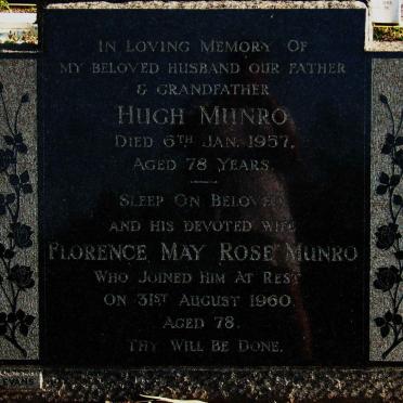 MUNRO Hugh -1957 &amp; Florence May Rose -1960