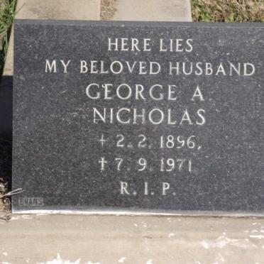 NICHOLAS George A. 1896-1971