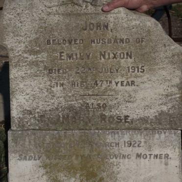 NIXON John -1915 ::  NIXON Mary Rose -1922