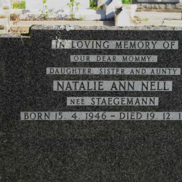 NELL Natalie Ann nee STAEGMANN 1946-1979