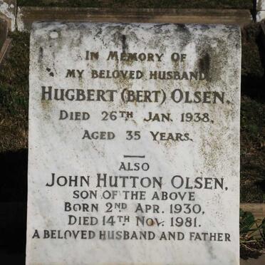 OLSEN Hugbert -1938 :: OLSEN John Hutton 1930-1981