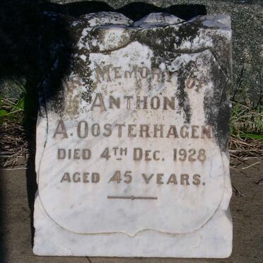 OOSTERHAGEN Anthony A. -1928
