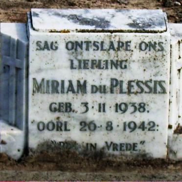 PLESSIS Miriam, du 1938-1942