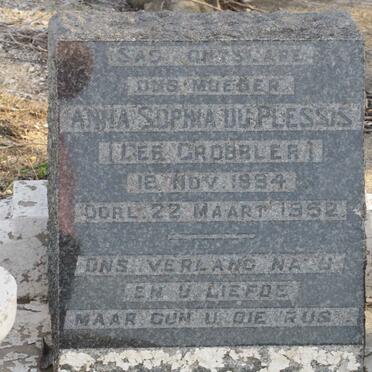 PLESSIS Anna Sophia, du nee GROBBLER 1884-1952