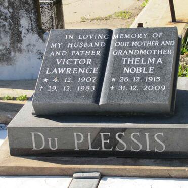 PLESSIS Victor Lawrence, du 1907-1983 &amp; Thelma Noble 1915-2009