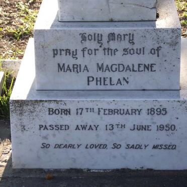 PHELAN Maria Magdalene 1895-1950