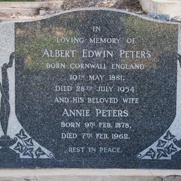 PETERS Albert Edwin 1881-1954 &amp; Annie 1878-1962