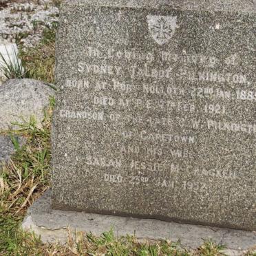 PILKINGTON Sydney Talbot 1885-1921 &amp; Sarah Jessie McCracken -1952