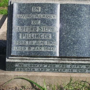 PILLINGER Clifford Stephen 1902-1940