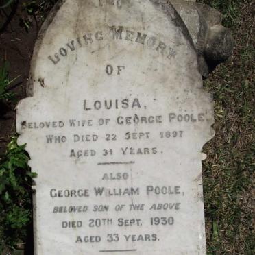 POOLE Louisa -1897 :: POOLE George William -1930