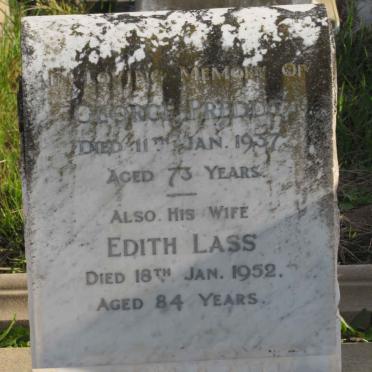 PREDDY George -1937 &amp; Edith Lass -1952