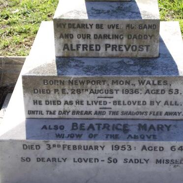 PREVOST Alfred  -1936 :: PREVOST Beatrice Mary -1953