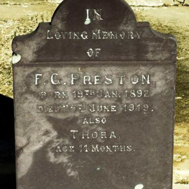 PRESTON F.G. 1892-1919 :: PRESTON Thora
