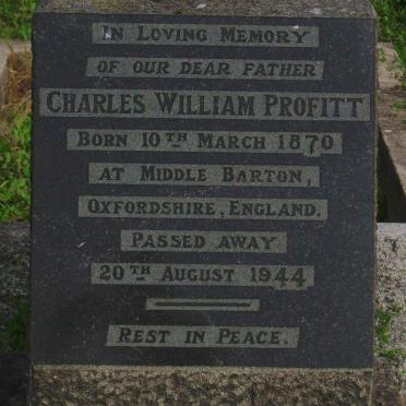 PROFITT Charles William 1870-1944