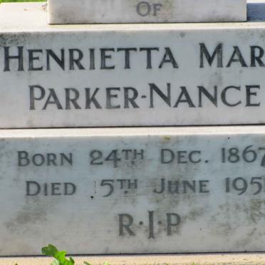 PARKER-NANCE Henrietta Mary 1867-1951