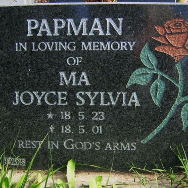 PAPMAN Joyce Sylvia 1923-2001