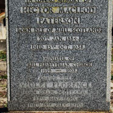 PATERSON Hector Macleod 1884-1938 &amp; Violet Florence 1890-1970