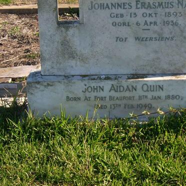 QUIN John Aiden 1880-1949 :: NAUDE Johannes Erasmus 1893-1936