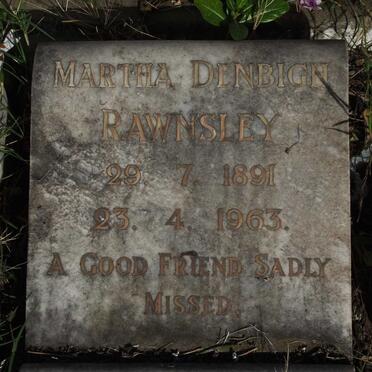 RAWNSLEY Martha Denbigh 1891-1963