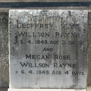 RAYNE Geoffrey Glyn Willson -1949 :: RAYNE Megan Rose Willson -1949
