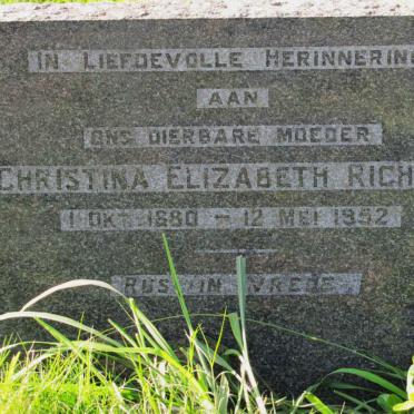 RICHTER Christina Elizabeth 1880-1952