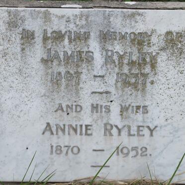 RYLEY James 1867-1937 &amp; Annie 1870-1952